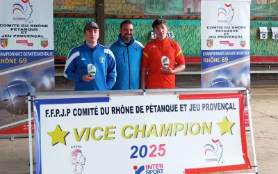 Matéo, Vice Champion du Championnat du Rhône Jeune à Amplepuis